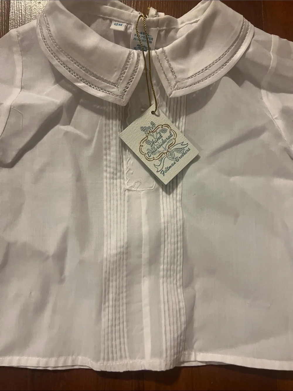 Feltman Brothers Hand Embroidered Christening Short Set Size 12 Months